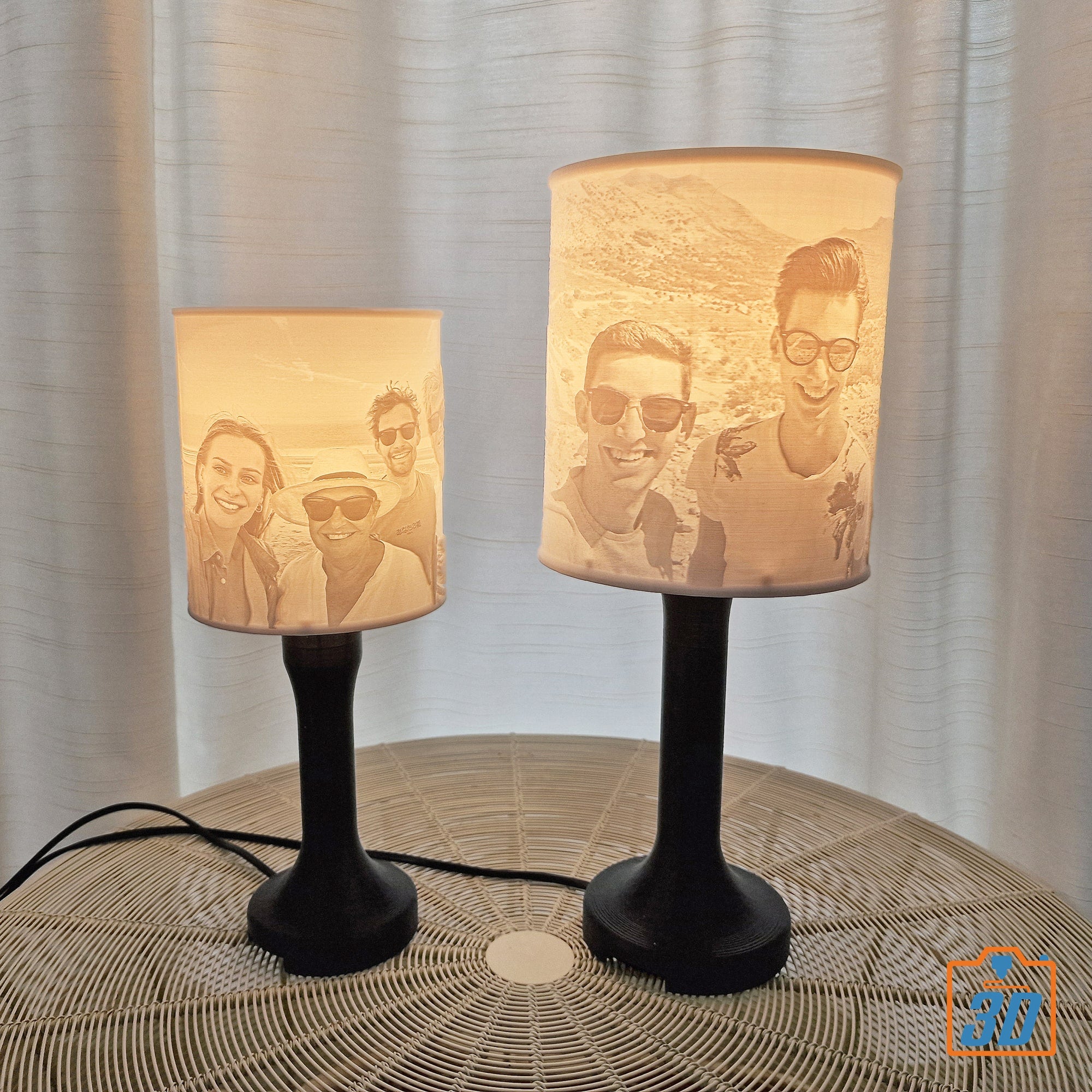 3D geprinte lamp met afstandsbediening