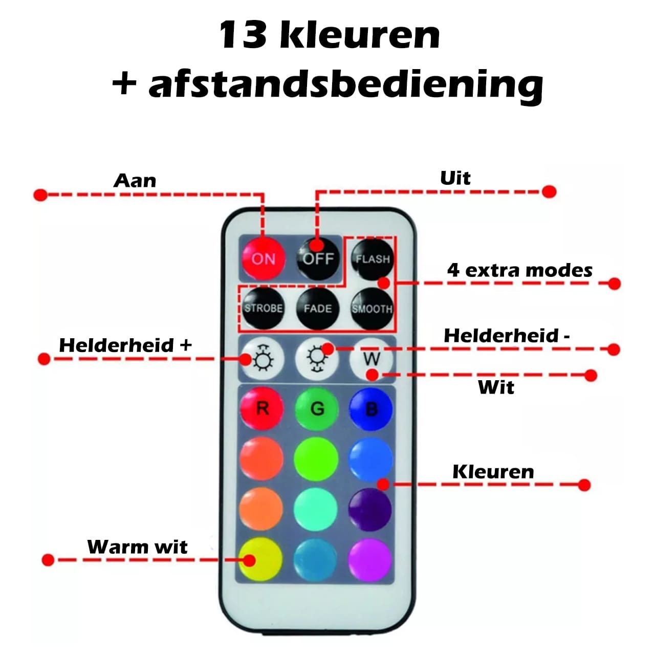 Kerstbal met licht en afstandsbediening